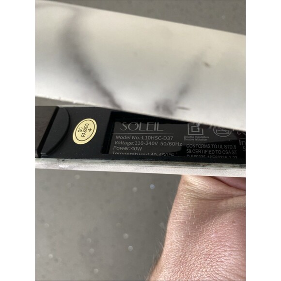 Soleil Flat Iron Ceramic plates Limited Marble LET YOUR HAIR SHINE L10HSC-D37 - Picture 7 of 7